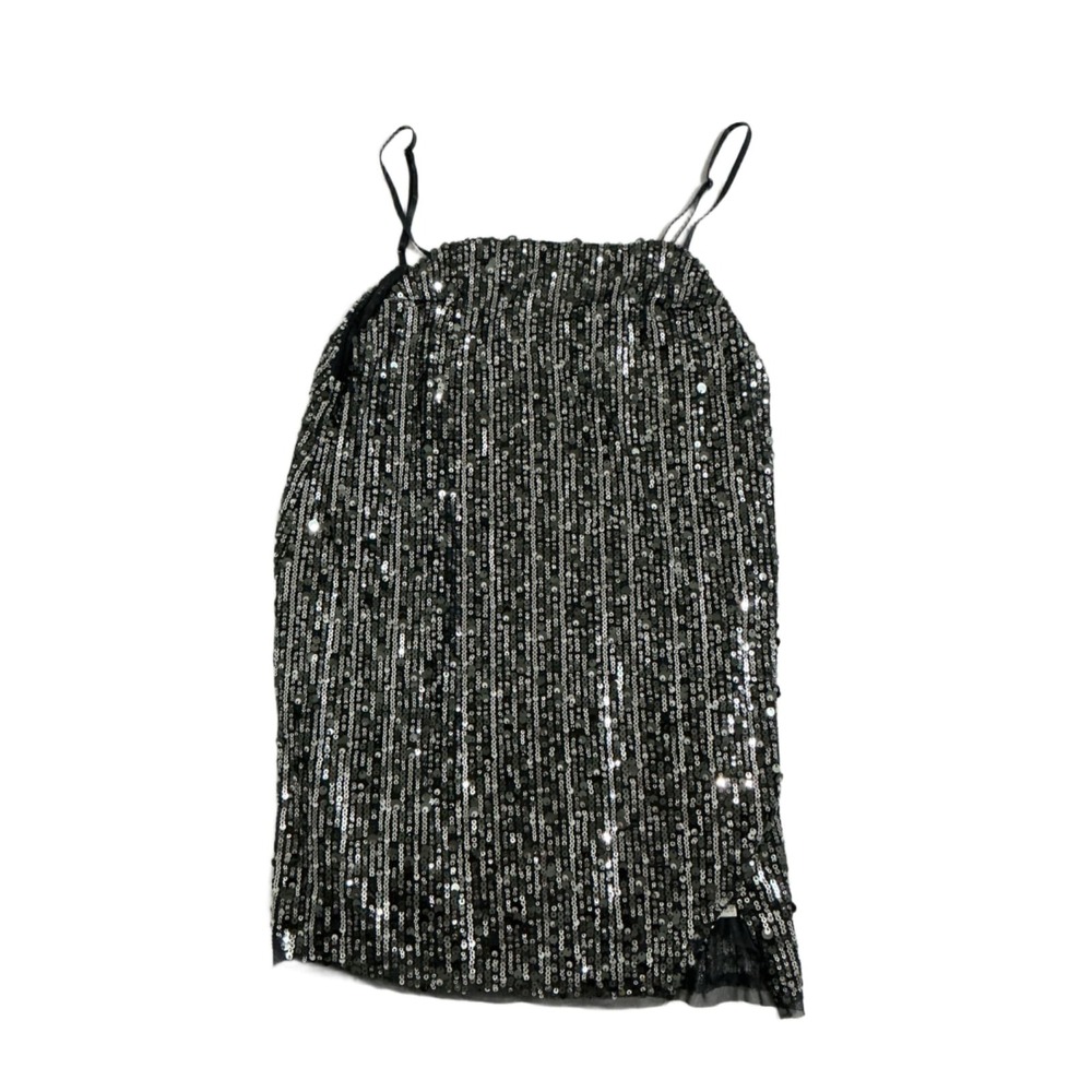 Intimately Free People Sequin Cami Tank Top Women's S Charcoal Gray NWT $98